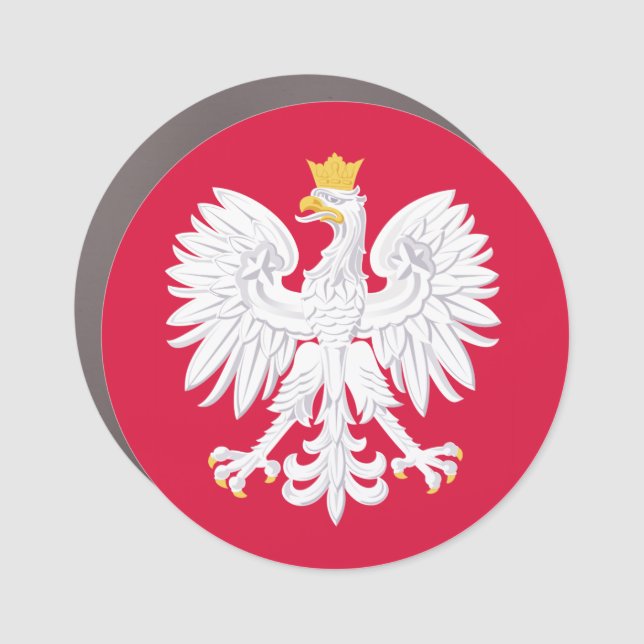 Polish Eagle Poland Car Magnet (Front)