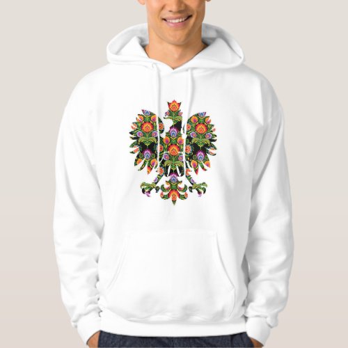 Polish Eagle Poland Wycinanki Emblem Polish Folk Hoodie