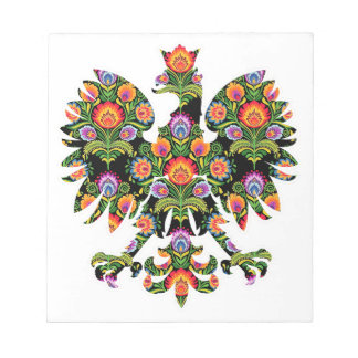 Polish Eagle Poland Wycinanki Emblem, Polish Folk Notepad