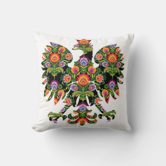 Polish Eagle Poland Wycinanki Emblem, Polish Folk Throw Pillow