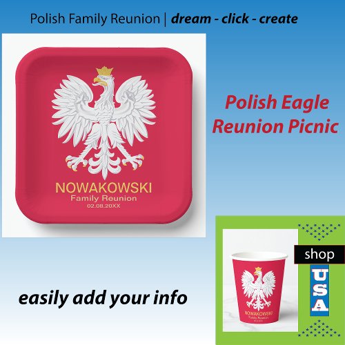 Polish Eagle 🦅 Polski Poland Crest Reunion