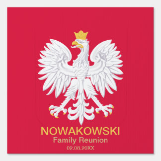 Polish Eagle 🦅 Polski Poland Crest Reunion Sign