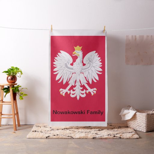 Polish Eagle 🦅 Polski Poland Red Crest Fabric