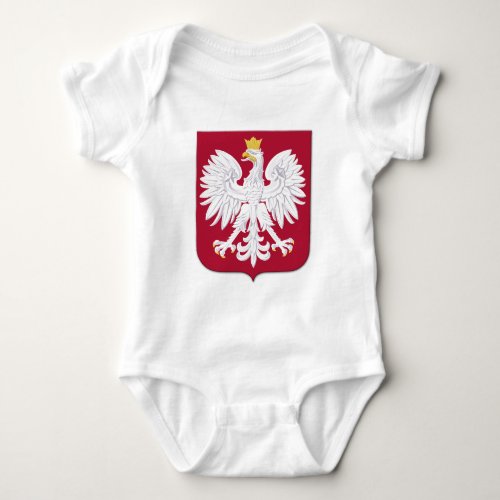 Polish Eagle Red Shield Baby Bodysuit