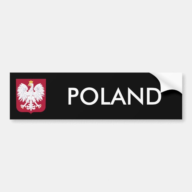 Polish Eagle Red Shield Bumper Sticker (Front)