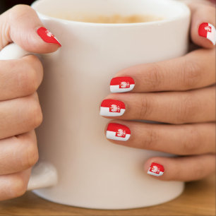 Polish Eagle Red Shield Minx Nail Art