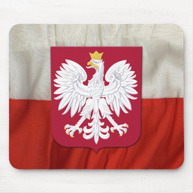 Polish Eagle Red Shield Mouse Pad (Front)