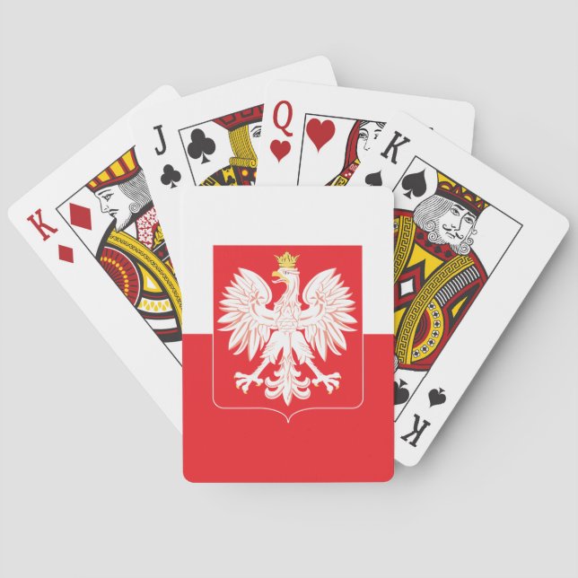 Polish Eagle Red Shield Poker Cards (Back)