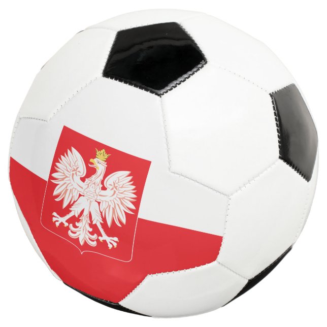 Polish Eagle Red Shield Soccer Ball (Three Quarter)