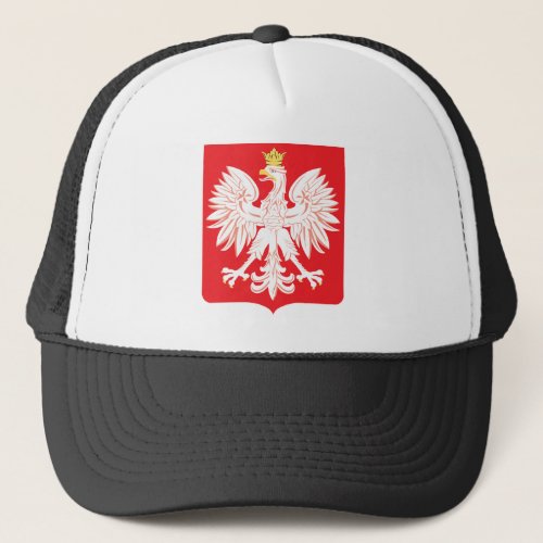 Polish Eagle Red Shield Trucker Hat