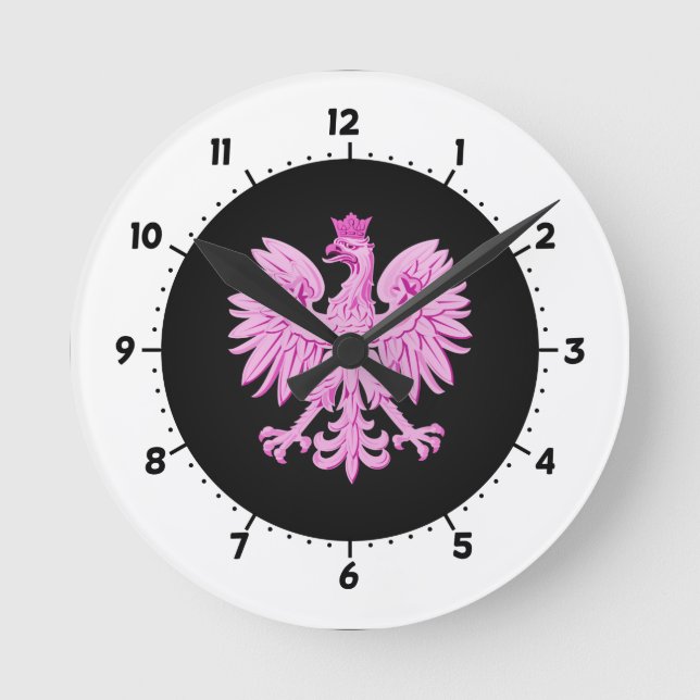 Polish eagle round clock (Front)