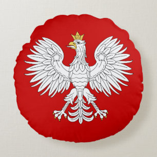 Polish Eagle Round Pillow