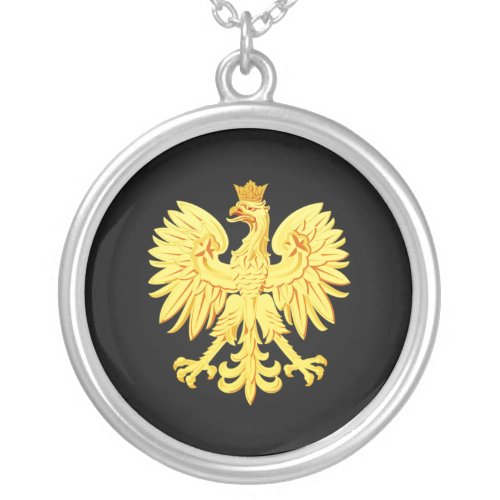 Polish eagle silver plated necklace