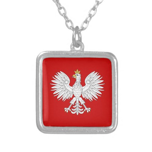 Polish Eagle Silver Plated Necklace