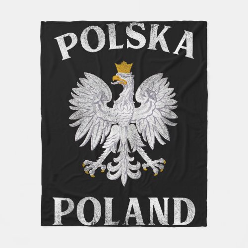 Polish Eagle T Poland Coat Of Arms Polska Fleece Blanket