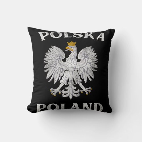 Polish Eagle T Poland Coat Of Arms Polska Throw Pillow