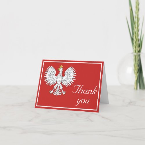 Polish Eagle Thank You Card