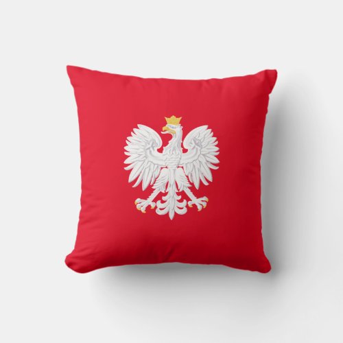 Polish Eagle Throw Pillow