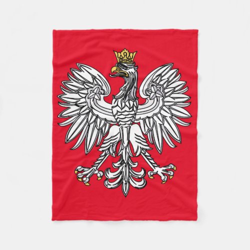 Polish Eagle Triumphant Fleece Blanket