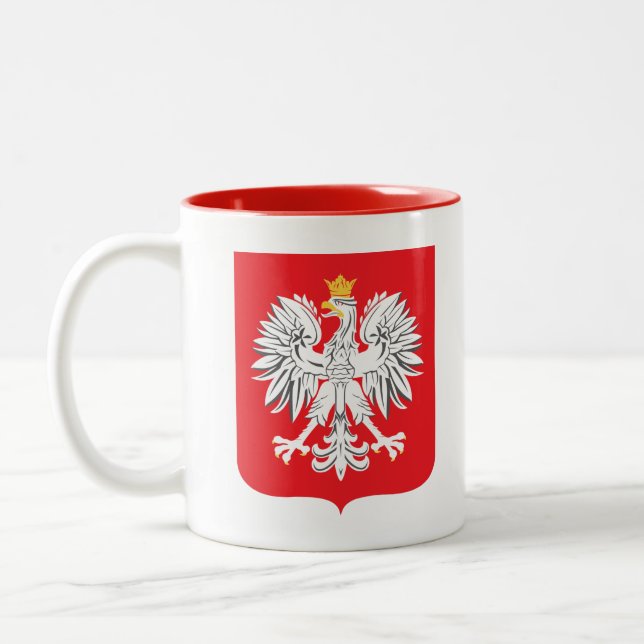 Polish-Eagle Two-Tone Coffee Mug (Left)