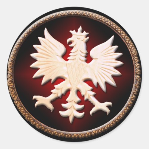 Polish Eagle Vintage Classic Round Sticker