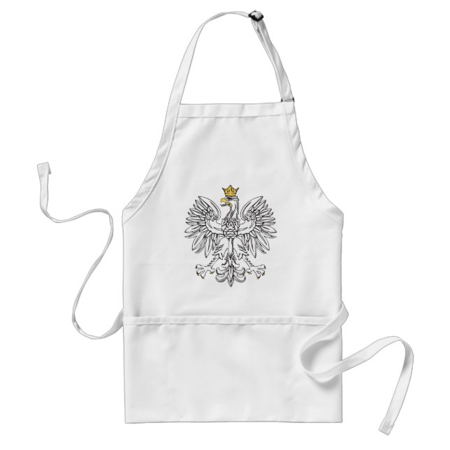 Polish Eagle With Gold Crown Adult Apron (Front)