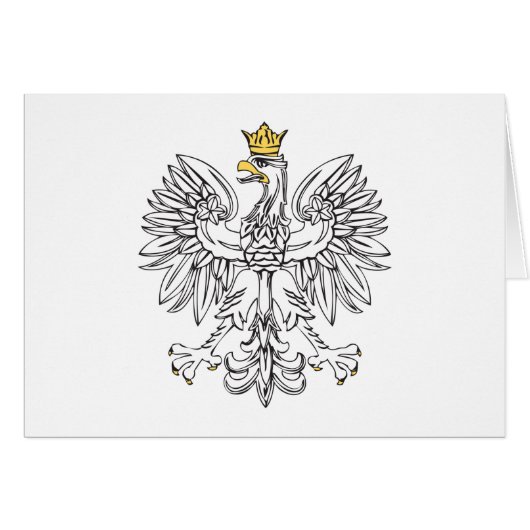 Polish Eagle With Gold Crown Cards (Front Horizontal)