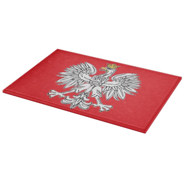Polish Eagle With Gold Crown Cutting Board (Corner)