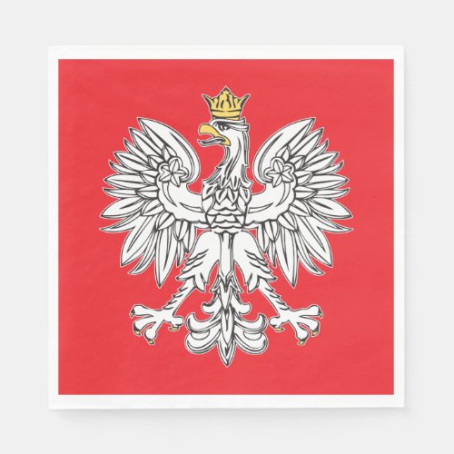 Polish Eagle With Gold Crown Paper Napkin