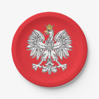 Polish Eagle With Gold Crown Paper Plate