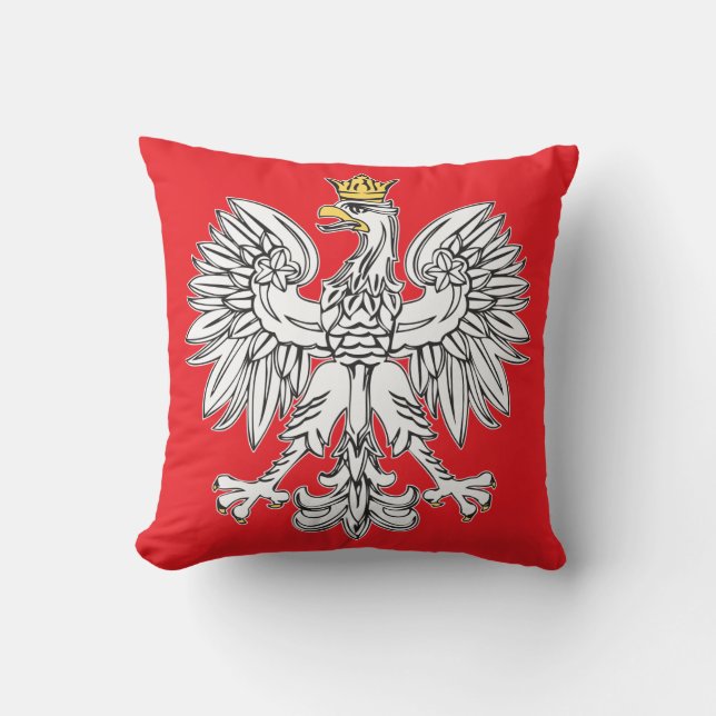 Polish Eagle With Gold Crown Pillow (Front)