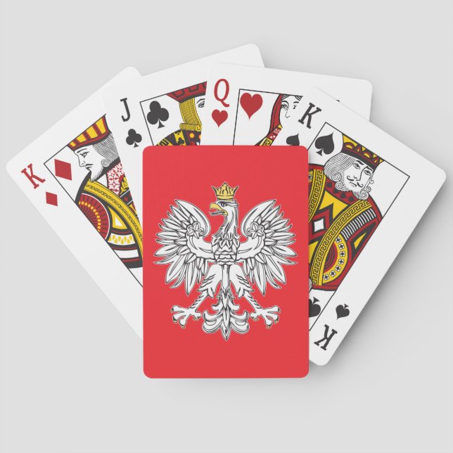 Polish Eagle With Gold Crown Playing Cards. Poker Cards (Back)