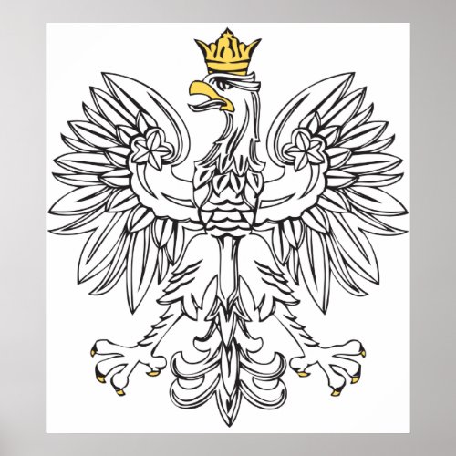 Polish Eagle With Gold Crown Poster