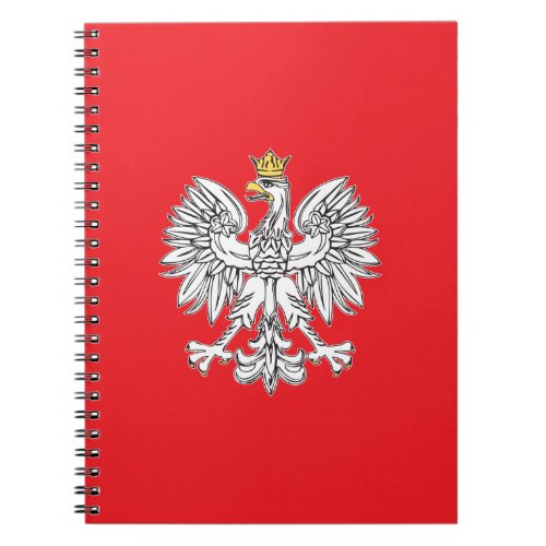 Polish Eagle With Gold Crown Spiral Notebook