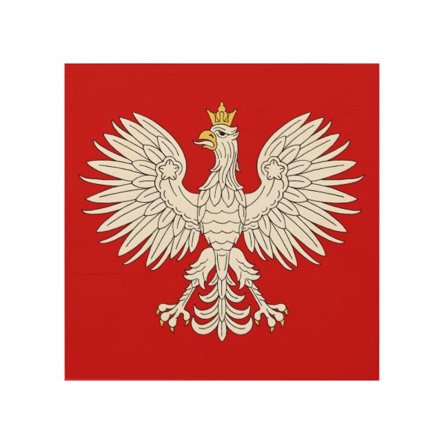 Polish Eagle Wood Wall Art (Front)