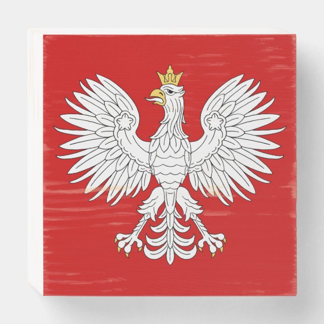 Polish Eagle Wooden Box Sign (Front Horizontal)