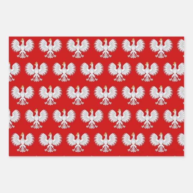 Polish Eagle Wrapping Paper Sheets (Front)