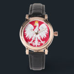 Polish Eagle Wristwatch<br><div class="desc">This is a great watch to wear out and about and showoff your Polish pride. The image is that of the Polish eagle. While this is a ladies' wristwatch, many different styles can be selected for men and children too. For more items like this, visit: www.zazzle.com/azorean* and then browse the...</div>