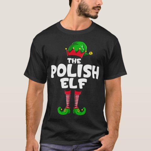 Polish Elf Matching Family Christmas Party Pajama T_Shirt