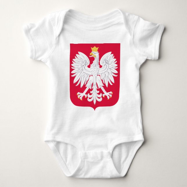 Polish Emblem - Poland Shield - Polska Herb Polski Baby Bodysuit (Front)