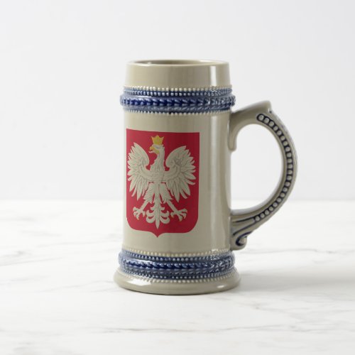 Polish Emblem _ Poland Shield _ Polska Herb Polski Beer Stein