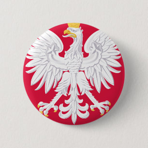 Polish Emblem - Poland Shield - Polska Herb Polski Button