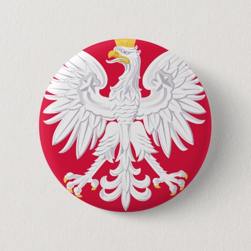 Polish Emblem _ Poland Shield _ Polska Herb Polski Button