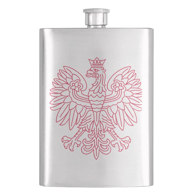 Polish Emblem - Poland Shield - Polska Herb Polski Flask (Front)