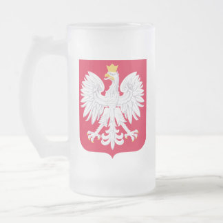 Polish Emblem - Poland Shield - Polska Herb Polski Frosted Glass Beer Mug