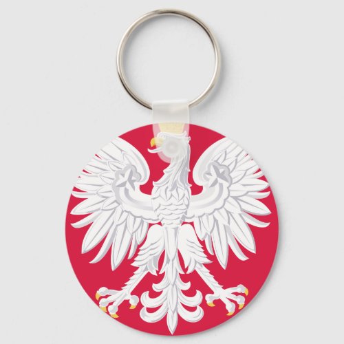 Polish Emblem _ Poland Shield _ Polska Herb Polski Keychain