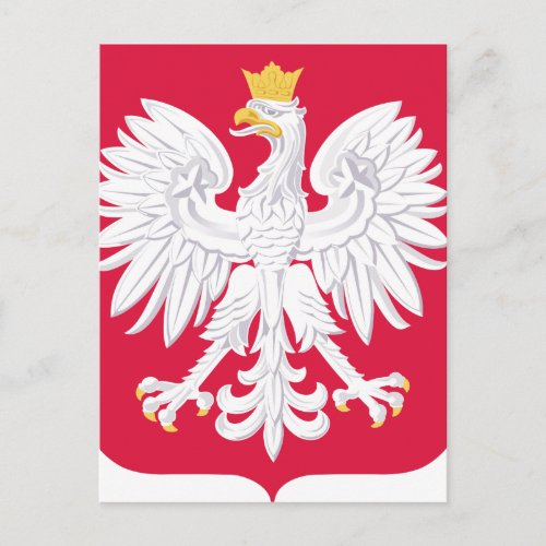Polish Emblem _ Poland Shield _ Polska Herb Polski Postcard