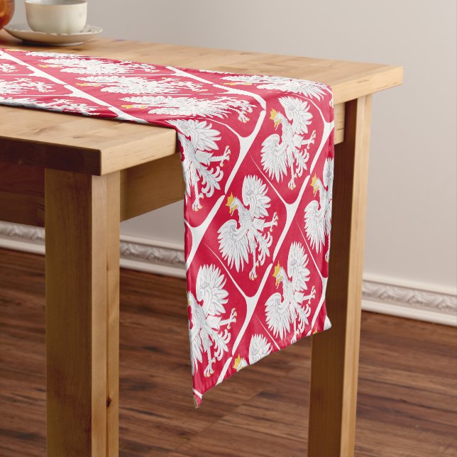 Polish Emblem - Poland Shield - Polska Herb Polski Short Table Runner (In Situ)