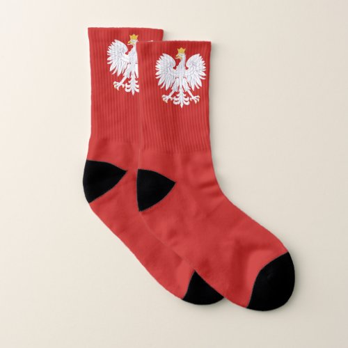 Polish Emblem _ Poland Shield _ Polska Herb Polski Socks