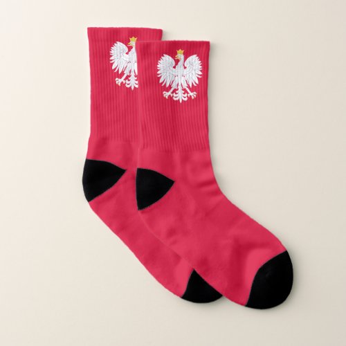 Polish Emblem _ Poland Shield _ Polska Herb Polski Socks